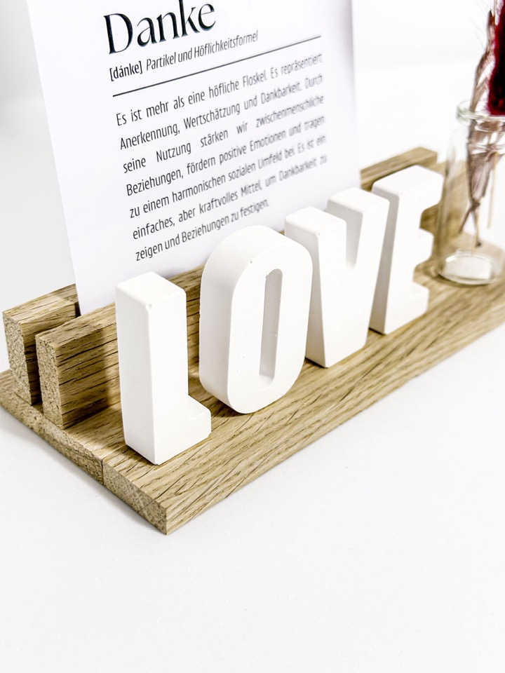 Love Kartenständer Detailansicht